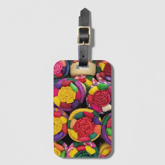 Mexicaanse rieten bagagelabel (Voorkant (verticaal))