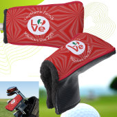 Mexicaanse rode liefde vlag gepersonaliseerd golfheadcover