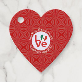 Mexicaanse Rode LOVE Vlag Persoonlijk  Bedankjes Labels