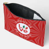 Mexicaanse Rode LOVE Vlag Persoonlijk Etui (Open)