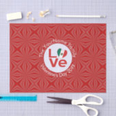 Mexicaanse Rode LOVE Vlag Persoonlijk Tissuepapier (Craft)