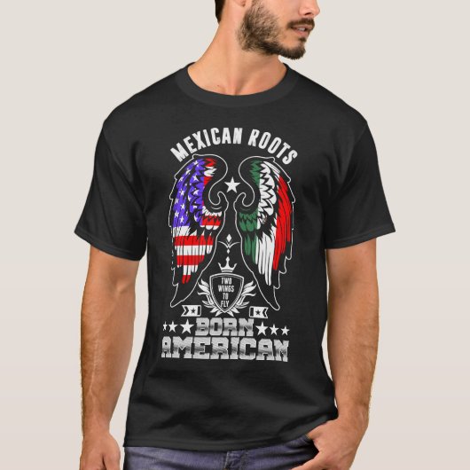 Mexicaanse roet geboren Amerikaans shirt (Voorkant)