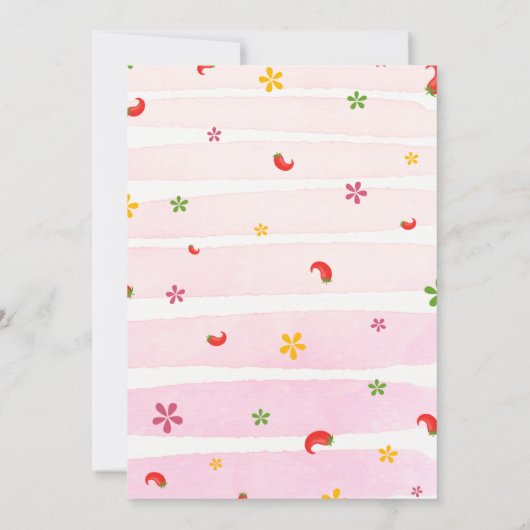 Mexicaanse roze fiesta Birthday - uitnodiging (Achterkant)