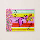 Mexicaanse roze flamingo Ole Ola Jigzaag Puzzle Da Legpuzzel (Horizontaal)