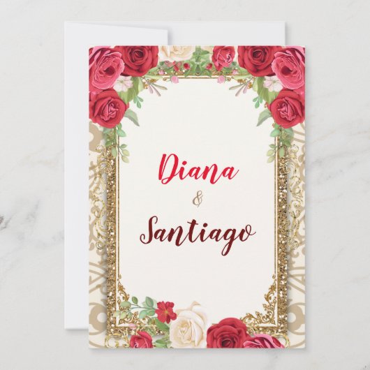 Mexicaanse Rozen - Gezamenlijke verjaardag voor jo Kaart (Achterkant)