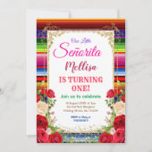 Mexicaanse Rozen met gouden glitterverjaardag Kaart (Voorkant)