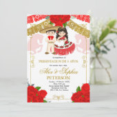 Mexicaanse Rozen van het Rode en het Gouden Twee L Kaart (Staand voorkant)