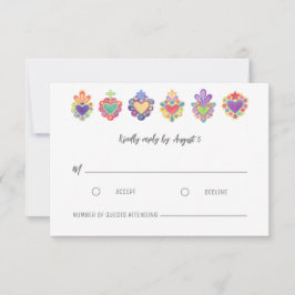 MEXICAANSE SACRED HEARTS RSVP-KAART