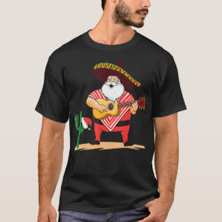 Mexicaanse Santa Sombrero Mustache Kerstmis T-shirt