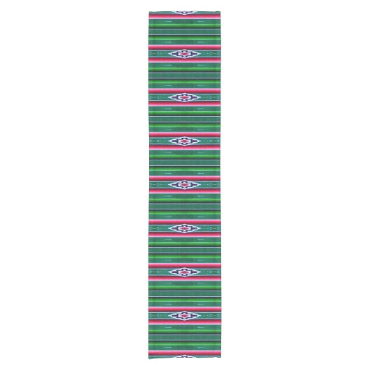 Mexicaanse Sarape Pattern Table Runner Korte Tafelloper (Voorkant)