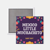Mexicaanse schattige Little Muchacho Boy Baby Magneet (Voorkant / Achterkant)