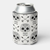 Mexicaanse schedel dag van de dood blikjeskoeler (Blikje Achterkant)