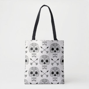 Mexicaanse schedel dag van de dood tote bag