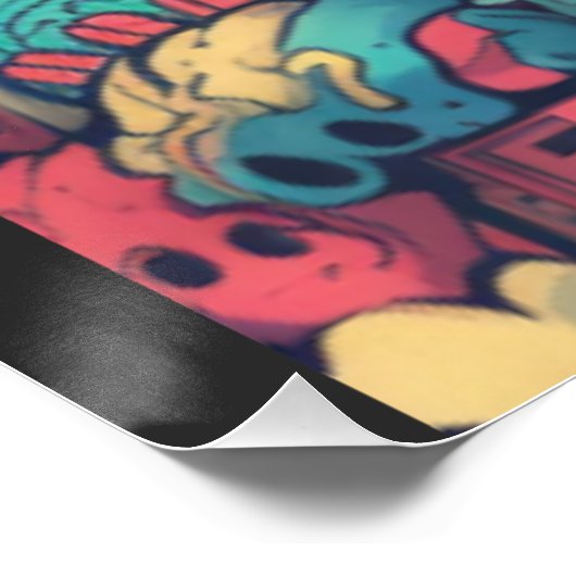 Mexicaanse schedel, Dia De Los Muer, Perfect Poster (Hoek)