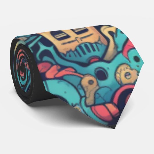 Mexicaanse schedel, Dia De Los Muer, Stropdas (Opgerold)