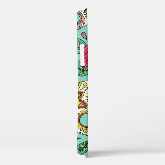 Mexicaanse schedel en bloemen, naadloos. Case-Mate iPhone case (Achterkant / Rechts)