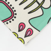 Mexicaanse schedel en bloemen, naadloos. fleece deken (Hoek)