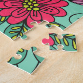 Mexicaanse schedel en bloemen, naadloos. legpuzzel (Zijkant)