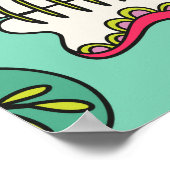 Mexicaanse schedel en bloemen, naadloos. poster (Hoek)