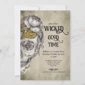 Mexicaanse schedel Halloween Party Kaart (Voorkant)