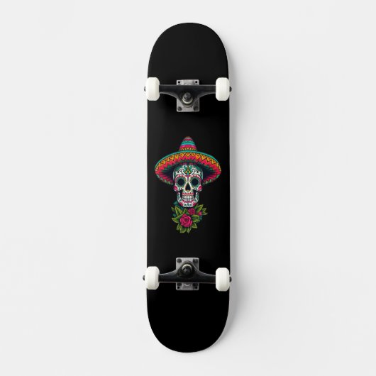 Mexicaanse schedel persoonlijk skateboard (Voorkant)