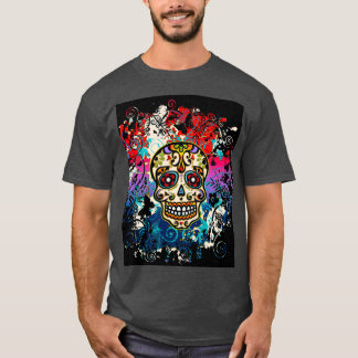 Mexicaanse schedel Sugar Skull Day of the Dead Dia T-shirt