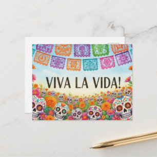 Mexicaanse Schedel Suiker Dag van de Doden Ansicht Briefkaart