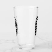 Mexicaanse Schedel Suiker Zwart En Wit 2 Met Naam Glas (Links)