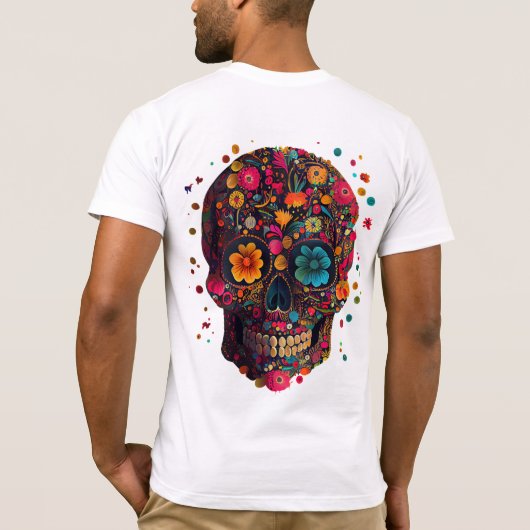 Mexicaanse schedel T-shirt (Achterkant)