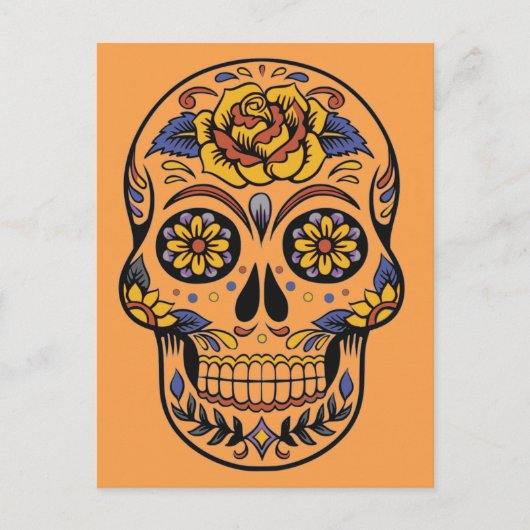 Mexicaanse schedeldag van de doden briefkaart (Voorkant)