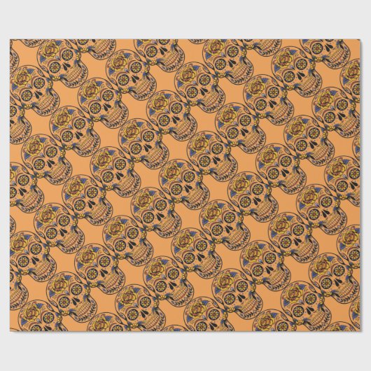 Mexicaanse schedeldag van de doden cadeaupapier (Vlak)