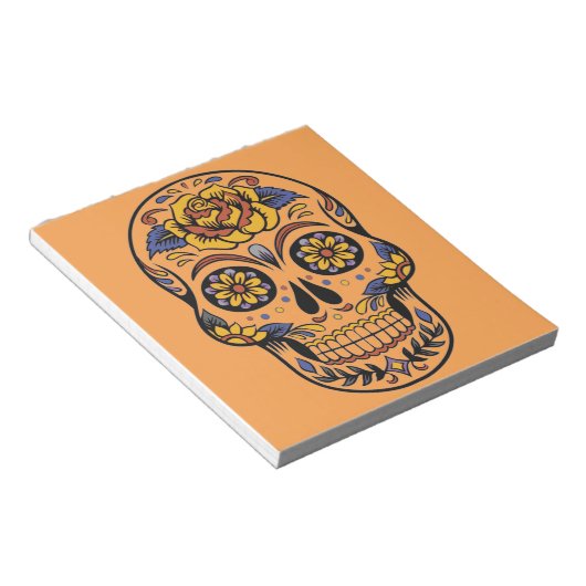Mexicaanse schedeldag van de doden notitieblok (Schuin)