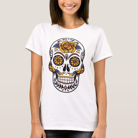 Mexicaanse schedeldag van de doden t-shirt (Voorkant)
