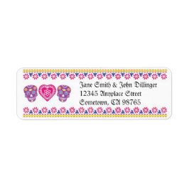 Mexicaanse schedels retour adres label