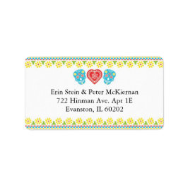 Mexicaanse schedels retour adres label