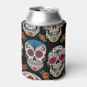 Mexicaanse schedels & Rozen: ontwerp Blikjeskoeler (Blikje Voorkant)