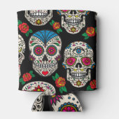 Mexicaanse schedels & Rozen: ontwerp Blikjeskoeler (Achterkant)