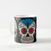 Mexicaanse schedels & Rozen: ontwerp Koffiemok (Voorkant links)