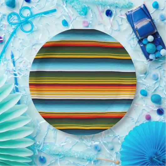 Mexicaanse Serape Fiesta Party Papieren Bordje (Feest)