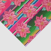 Mexicaanse Serape Poinsettia Mexicaanse kerst Tissuepapier (Detail)