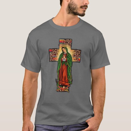 Mexicaanse serapluipaard Onze dame van Guadalupe M T-shirt (Voorkant)