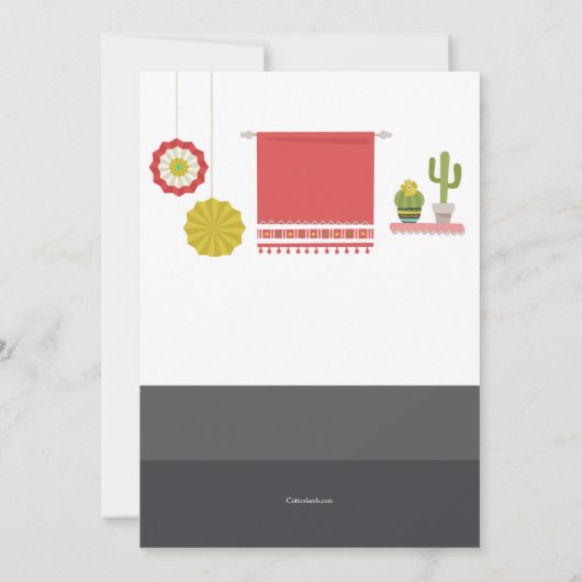 Mexicaanse setting uitnodiging (Achterkant)