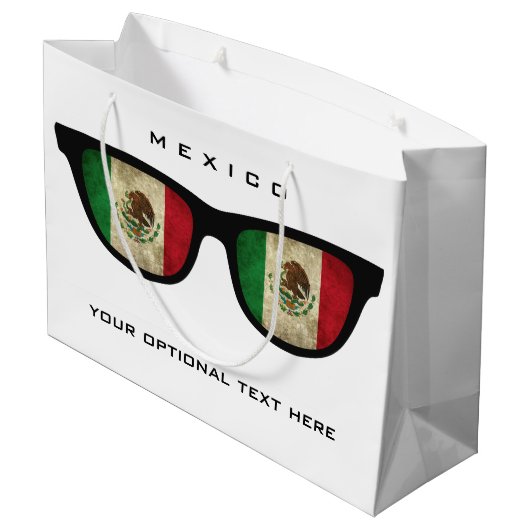 Mexicaanse Shades aangepaste tekst en cadeautas vo (Achterkant Gekanteld)
