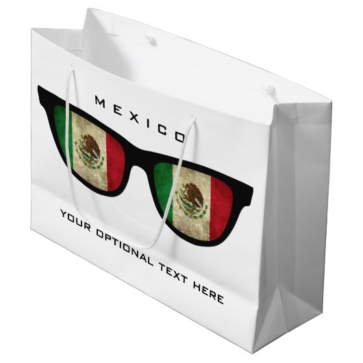 Mexicaanse Shades aangepaste tekst en cadeautas vo (Voorkant Gekanteld)
