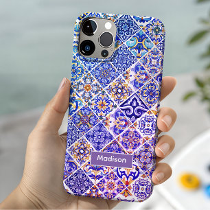 Mexicaanse Siciliaanse Mediterraanse paarse blauwe iPhone 15 Case