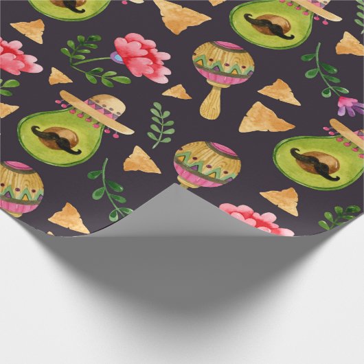 Mexicaanse sipy Fiesta-pakpapier Cadeaupapier (Hoek)
