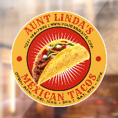 Mexicaanse Sjabloon van Food Taco Raamsticker (Vel 2)