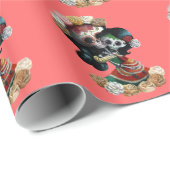 Mexicaanse skeleton Motherly Love Cadeaupapier (Rol Hoek)