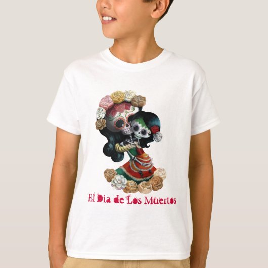 Mexicaanse skeleton Motherly Love T-shirt (Voorkant)
