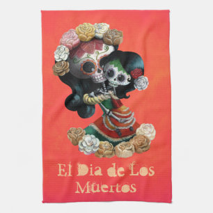 Mexicaanse skeleton Motherly Love Theedoek